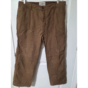 Field & Stream Men’s Brown Cotton Carpenter Fleece Lined Pants 34×32